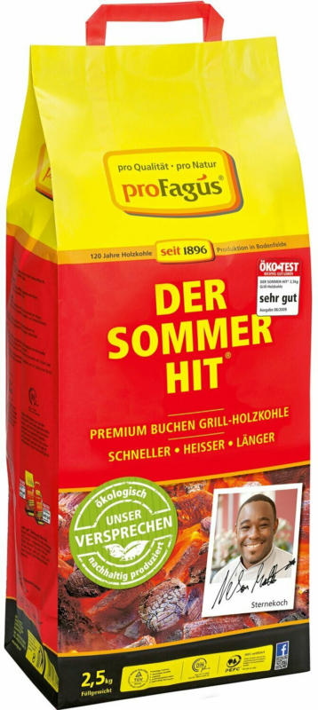 Der Sommer Hit Buchen Grill-Holzkohle 2,5 kg
