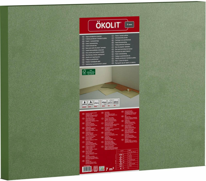 Ökolit Parkett- & Laminatunterlage Holzfaserplatte 5 mm