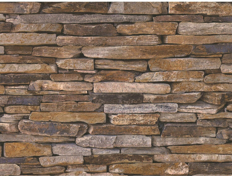Finest Selection Vliestapete Steinmaueroptik Woodn Stone Bunt