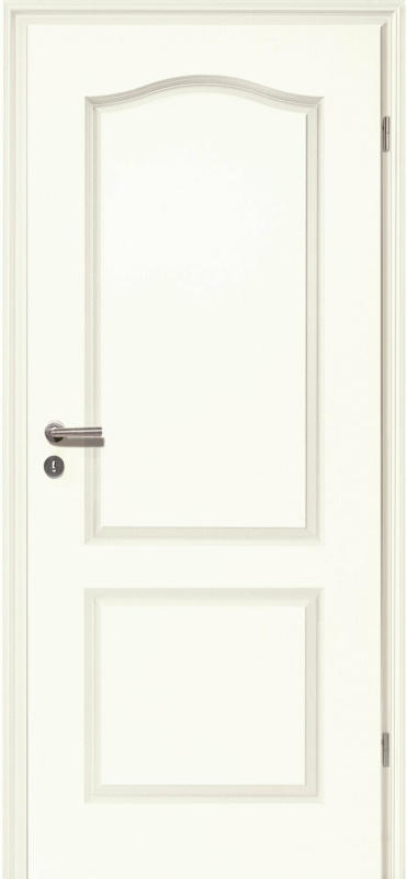 Zimmertür Brillant Classic 4002-Bogen Weißlack 90 cm x 203 cm, Rechts