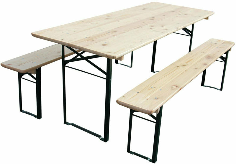 Bierzelt-Garnitur klappbar mit 70 cm breitem Tisch