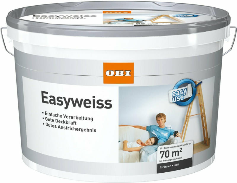OBI Innen- Wandfarbe Easyweiss matt 10 l