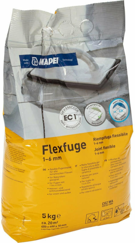 Flexfuge für 1 - 6 mm Fugenbreite Grau 5 kg