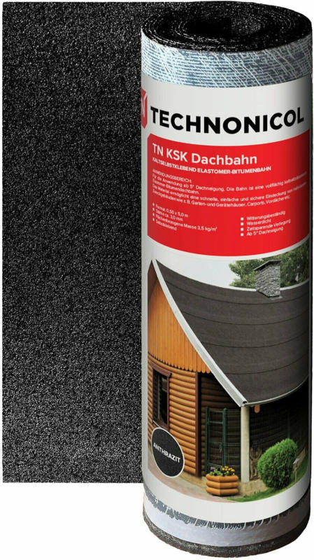 Technonicol Bitumen-Dachbahn TN KSK Anthrazit 2,5 m²