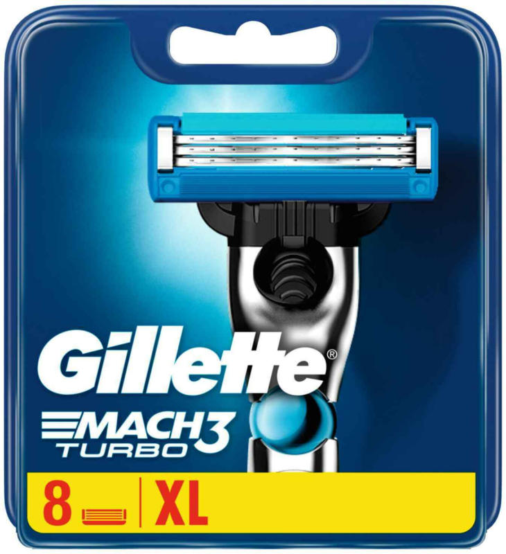 Gillette Lames De Rasoir Mach 3 Turbo 8er -