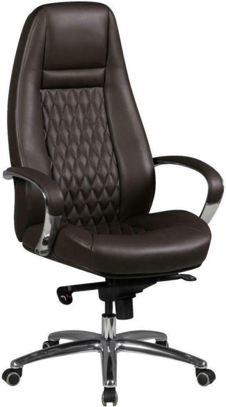 Chefsessel in Lederlook Braun
