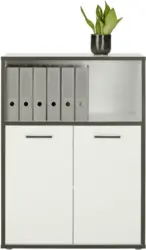 Regalkombination in Weiß/Grau