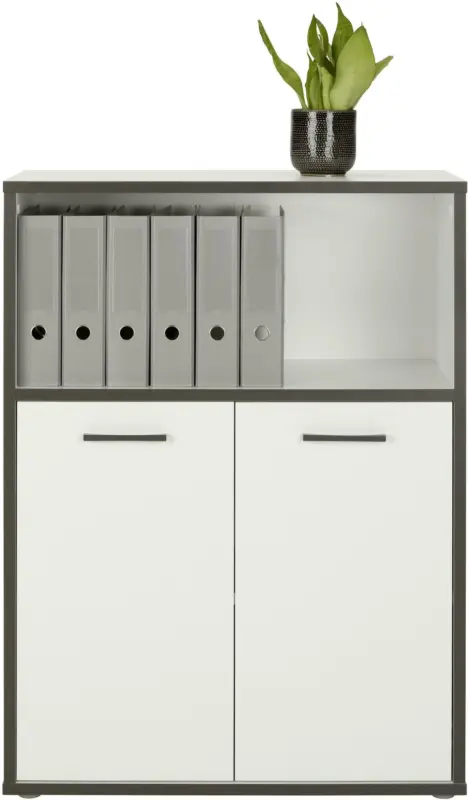 Regalkombination in Weiß/Grau