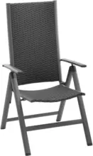mömax Gartenklappstuhl Dallas in Anthrazit/Schwarz