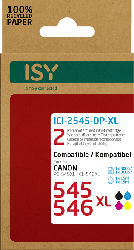 ISY ICI-2545-DP-XL wiederaufbereitete Tintenpatronen ersetzen Canon PG-545XL black und CL-546XL colour; wiederaufbereitete Tonerpatrone