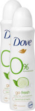 Denner Spray deodorante Go Fresh Woman Dove, Profumo di tè verde e cetriolo, 2 x 150 ml - al 06.06.2022