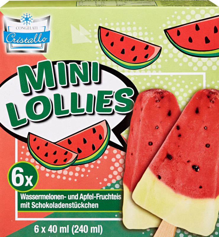 Mini Lollies Pastèque Cristallo, 6 x 40 ml