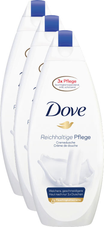 Dove Crèmedusche Reichhaltige Pflege , 3 x 250 ml
