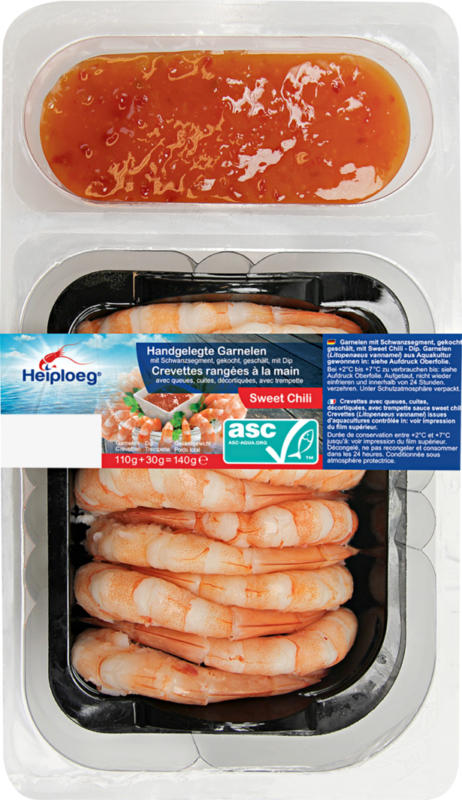 Heiploeg Crevetten, mit Sweet-Chili-Dip, Herkunft siehe Verpackung, 140 g