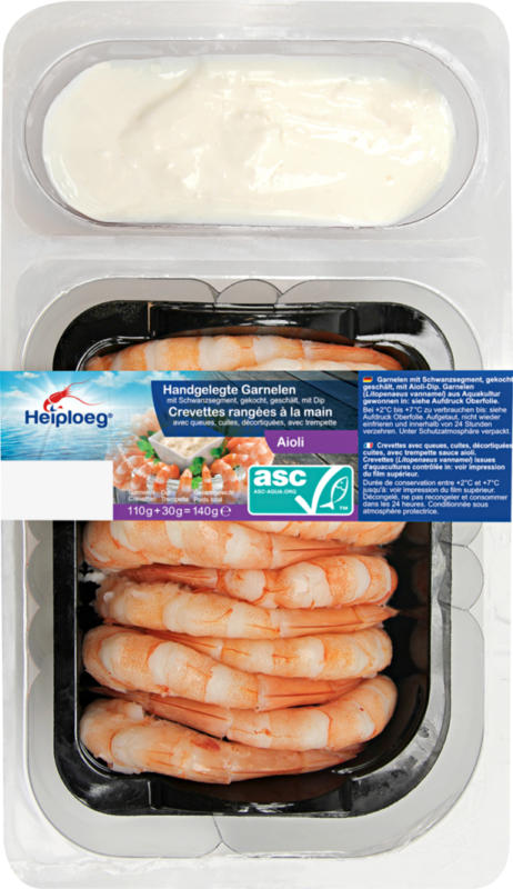 Heiploeg Crevetten , mit Aioli-Dip, Herkunft siehe Verpackung, 140 g