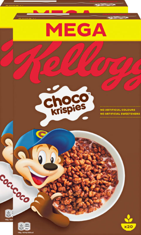 Kellogg's Choco Krispies , 2 x 600 g