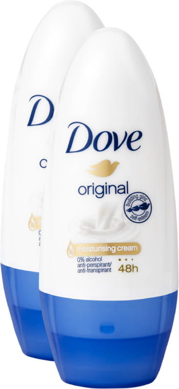 Dove Deo Roll-on Woman Original, 2 x 50 ml