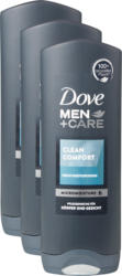 Doccia trattante Clean Comfort Dove Men + Care, 3 x 250 ml