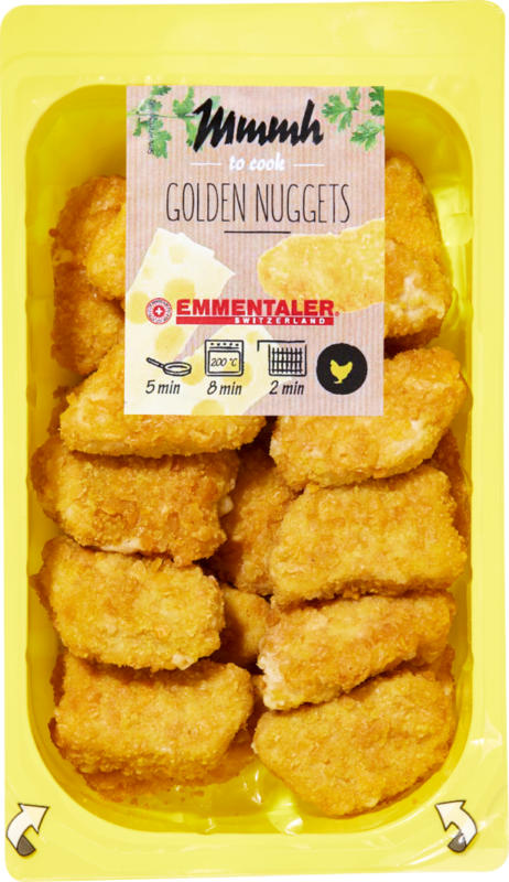 Golden Nuggets Mmmh , Pollo, con Emmentaler AOP, Brasile/Svizzera, 460 g