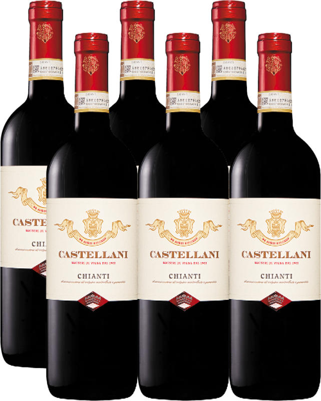 Castellani Chianti DOCG, 2019, Toskana, Italien, 6 x 75 cl