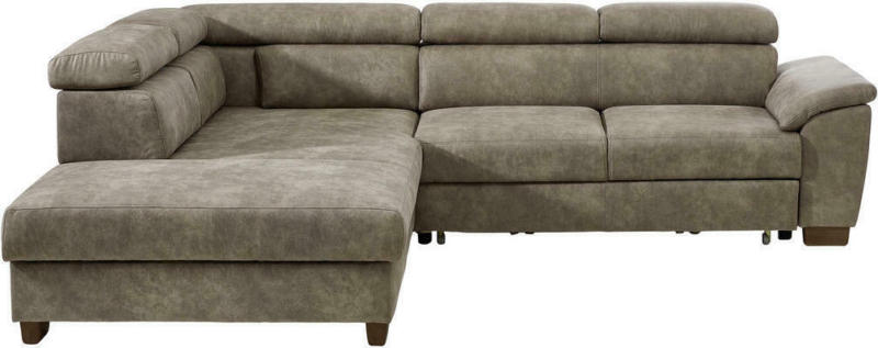 Wohnlandschaft in Textil Taupe