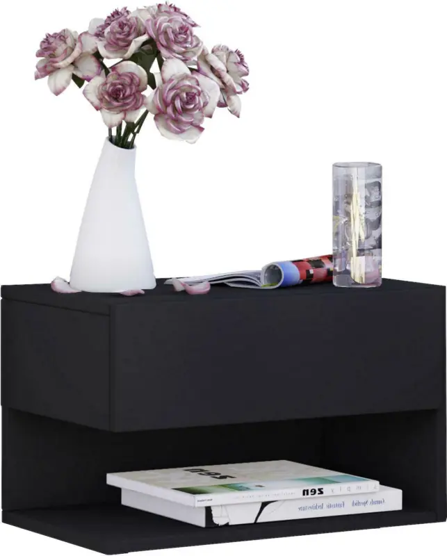 Nachtkästchen in Schwarz 'Dormal'