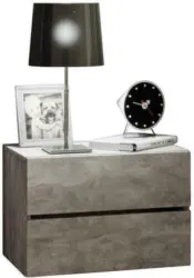 Nachtk&auml;stchen in Grau 'Suda'