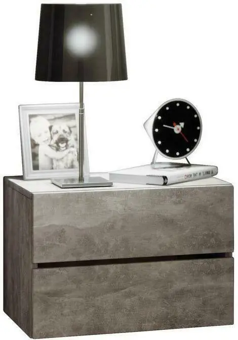 Nachtk&auml;stchen in Grau 'Suda'