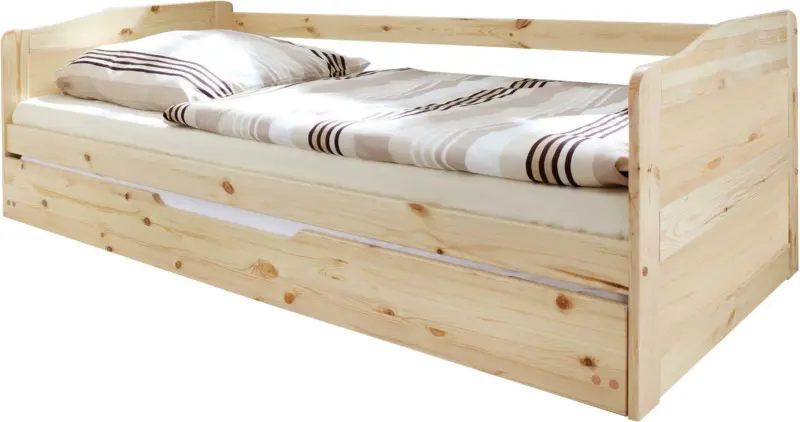 Ausziehbett 'Melinda', aus Kiefer, kieferfarben