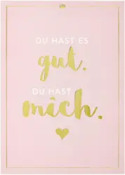 Postkarte Vollzeitprinzessin in Rosa