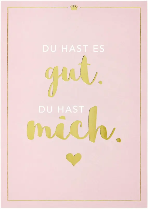 Postkarte Vollzeitprinzessin in Rosa