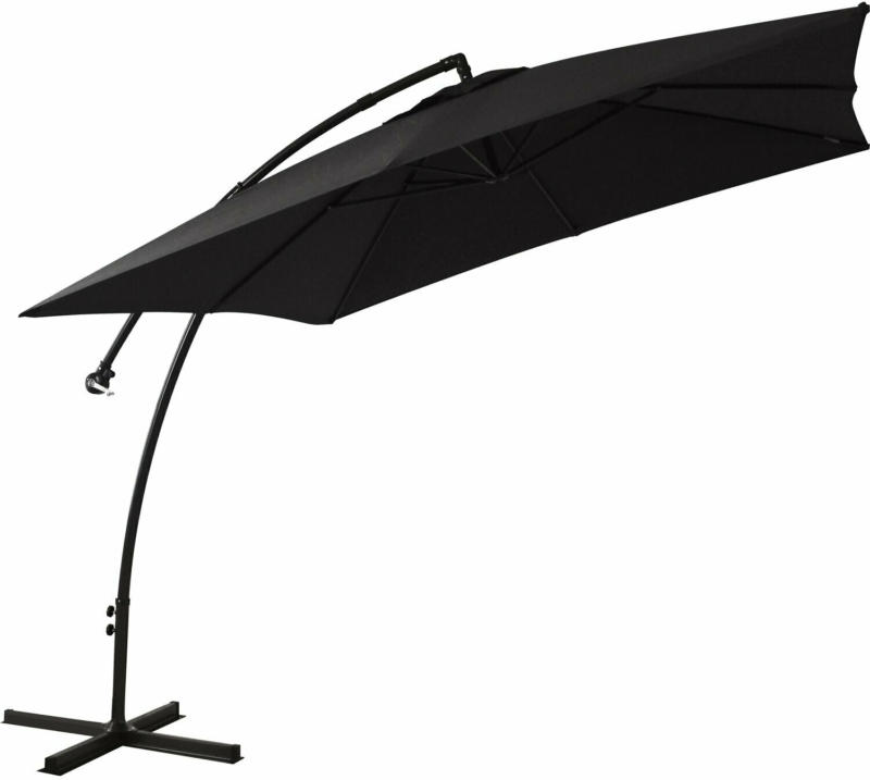 Ampelschirm Pozuzo 250 cm x 250 cm Anthrazit mit Kurbel