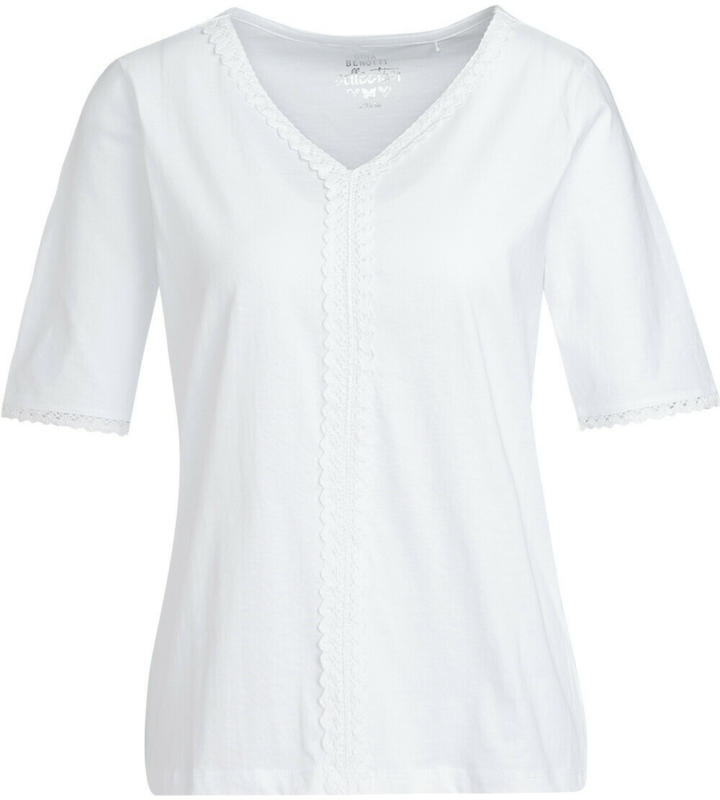 Damen T-Shirt mit Häkelspitze (Nur online)