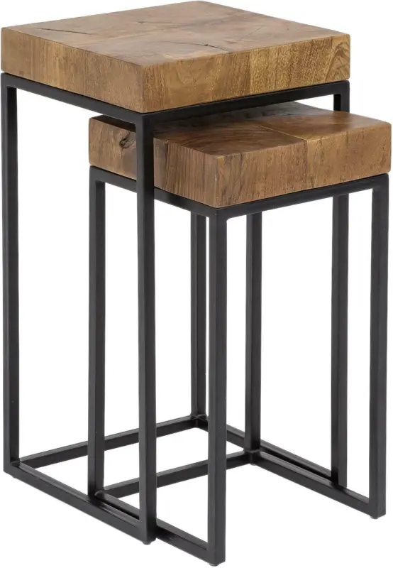 Satztisch ' WL5.660' , 2 - er Set , aus Sheesham