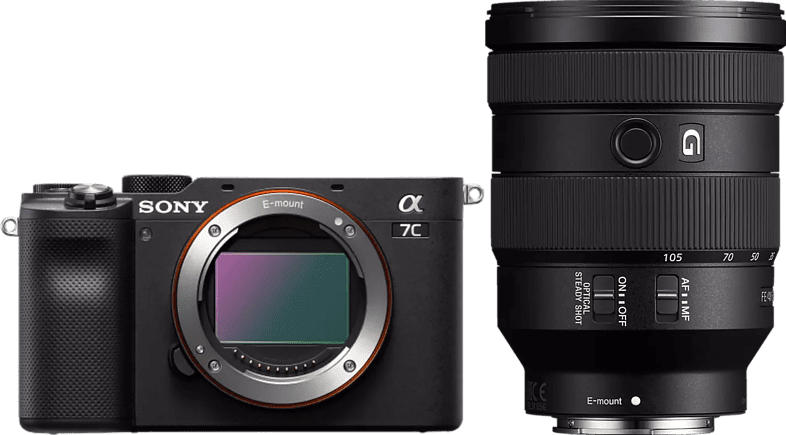 Systemkamera Alpha 7C Bundle mit Objektiv FE 24-105mm f4.0 G OSS Schwarz