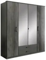 mömax Drehtürenschrank in Graphitfarben