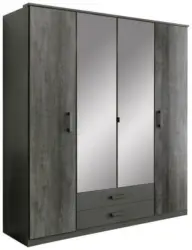 Drehtürenschrank in Graphitfarben