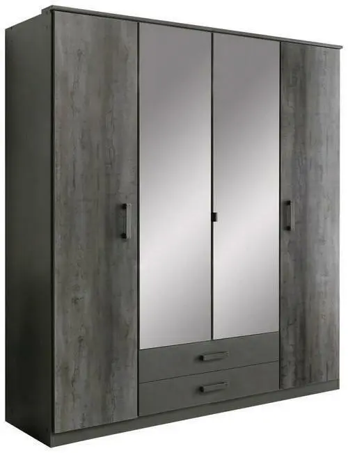 Drehtürenschrank in Graphitfarben