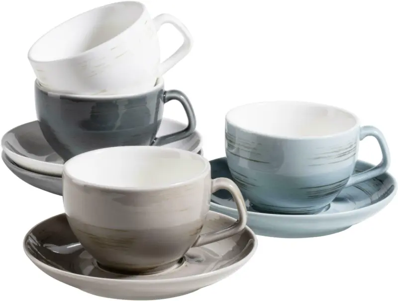 Kaffeetasse Derby aus Porzellan, 8-teilig