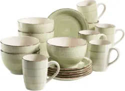 Frühstücksset Lumaca aus Steingut, 18-teilig