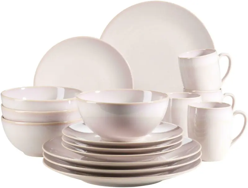 Kombiservice Ossia aus Steinzeug, 16-teilig