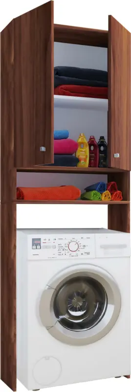 Waschmaschinenverbau in Nussbaumfarbe 'Lona'