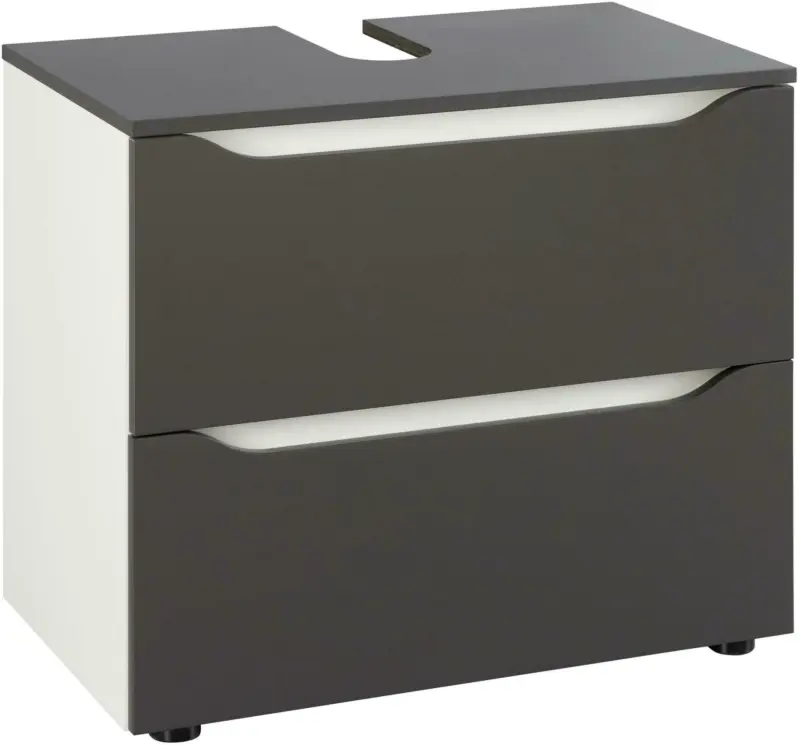 Waschbeckenunterschrank in Weiß/Anthrazit