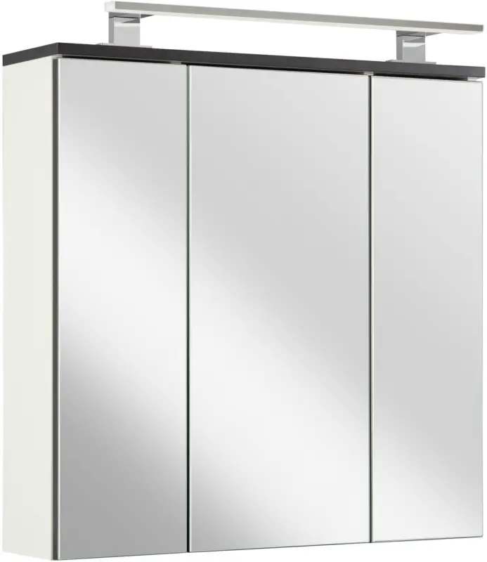 Spiegelschrank in Weiß/Anthrazit