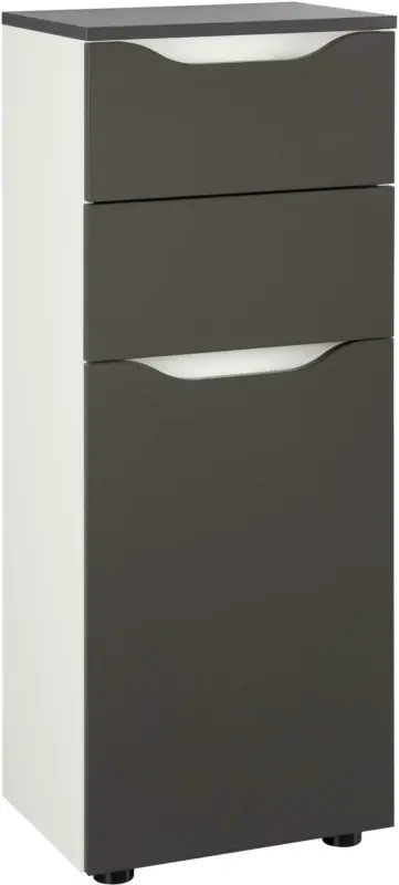Unterschrank in Weiß/Anthrazit
