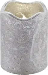 Kerze Loa in Silberfarben