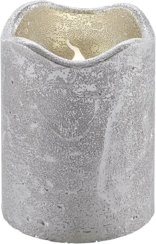 Kerze Loa in Silberfarben