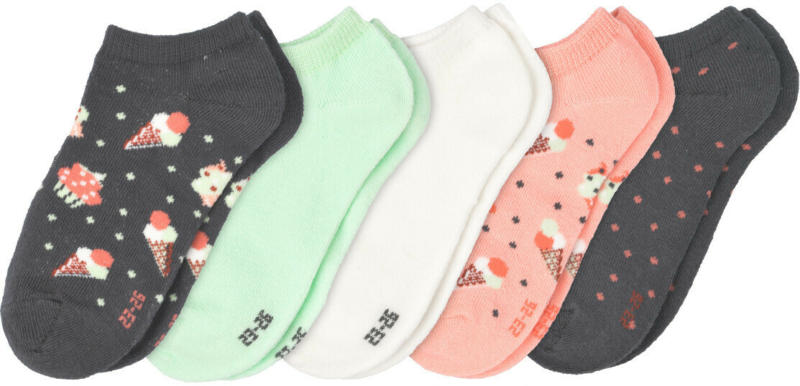 5 Paar Mädchen Sneaker-Socken im Set (Nur online)