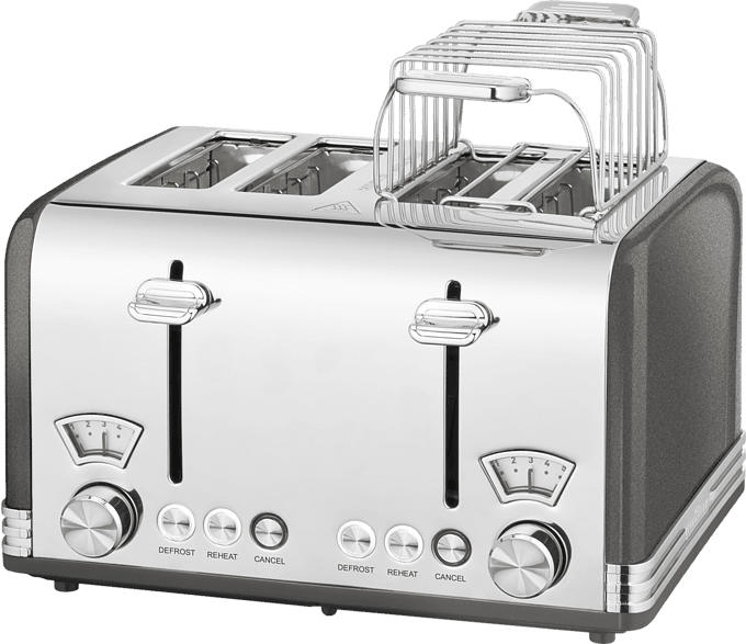 4-Schlitz Toaster Vitange PC-TA 1194 Anthrazit