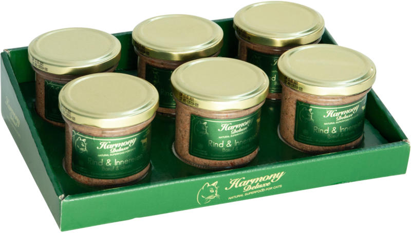 Harmony Cat Deluxe Nassfutter Rind & Innereien 6x100g